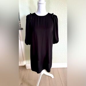Zara - Black DRESS WITH SHORT VOLUMINOUS SLEEVES